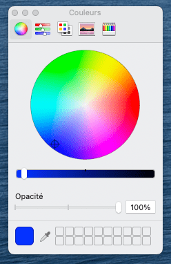 Le sélecteur de couleur par défaut pour macOS Monterey