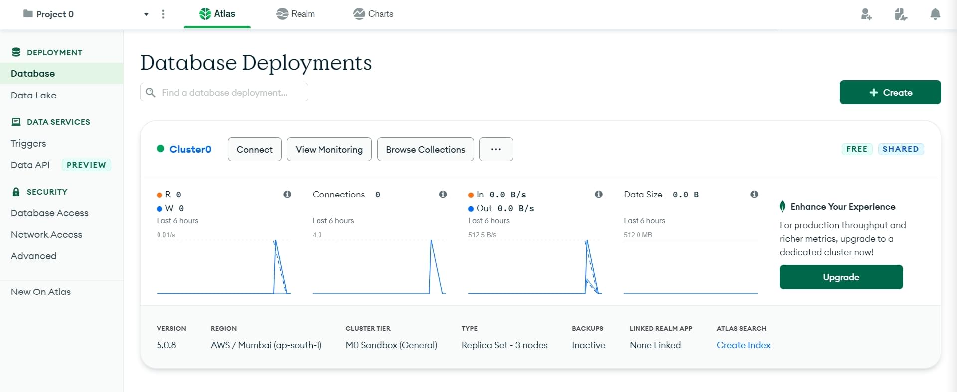 Setup a collection on MongoDB Atlas.